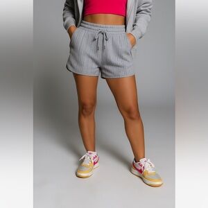 SOHO APPAREL LTD. | Bluish Grey Women's Textured Rayon Shorts